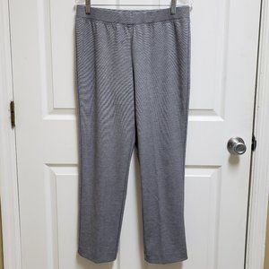 Alfred Dunner Womens 10 Gray Pull On Flat Front Straight Leg Stretch Pants
